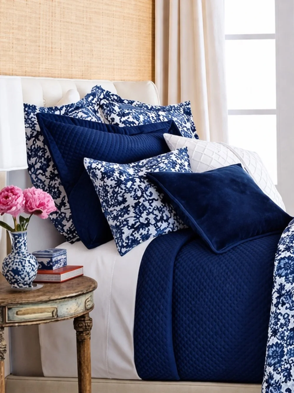 Rare Ralph Lauren Blue Dorsey Euro Pillow Sham